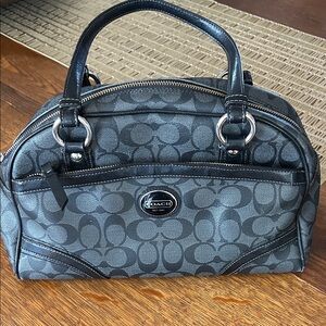 Coach Black and Gray Satchel